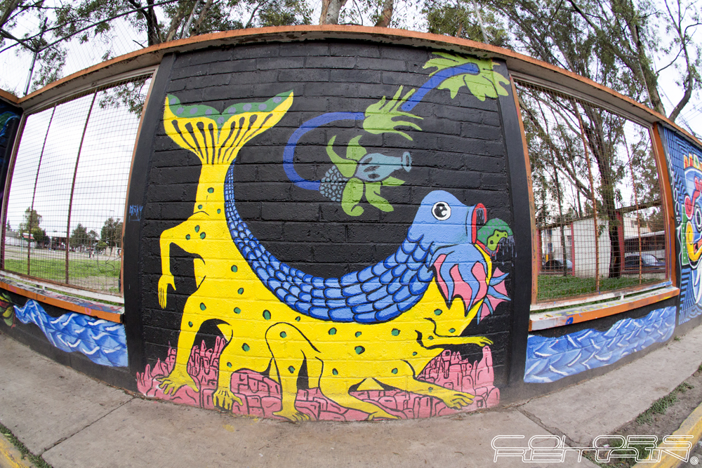 Graffiti en Deportivo Gustavo Baz. Foto: Colors Remain©
