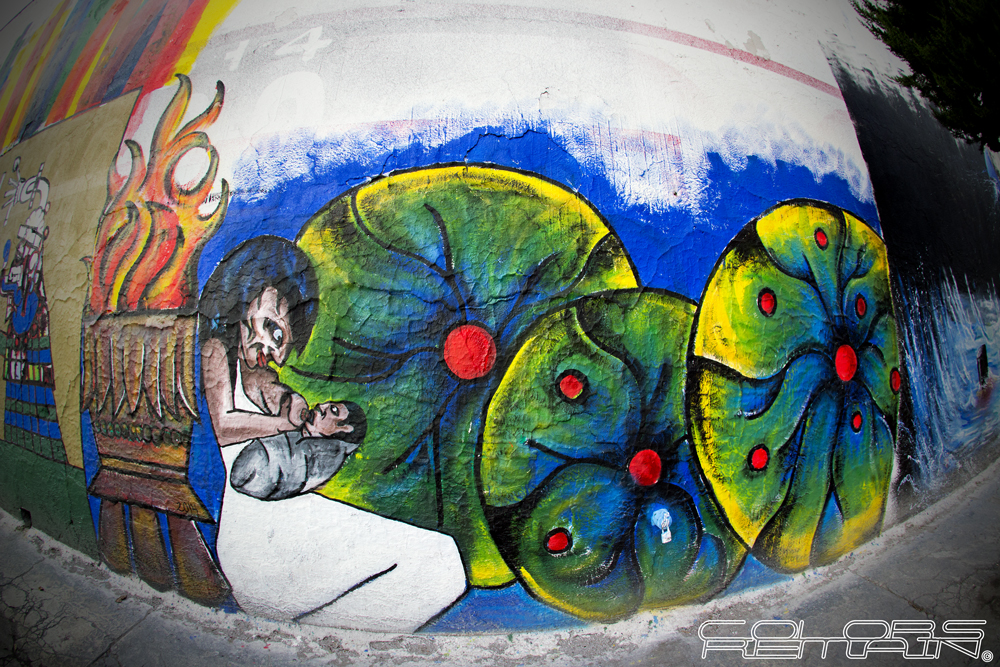 Graffiti en antigua fábrica Luxor. Foto: Colors Remain©