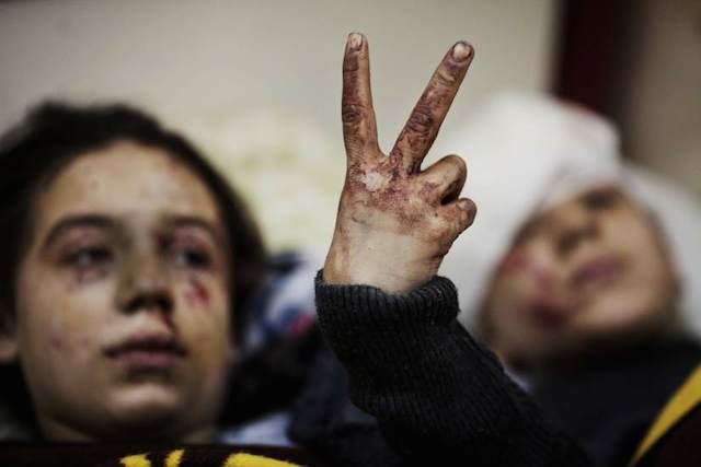 Niños en la actual guerra en Siria